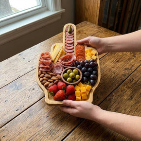 Middle Finger Charcuterie Serving Board Platter