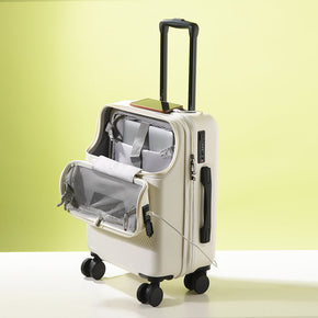 Easy Access Elegant Front-Opening USB Charging Luggage
