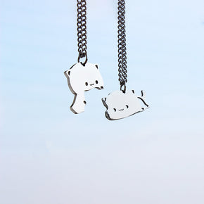 Kawaii Cat Couple Charm Cute Necklace