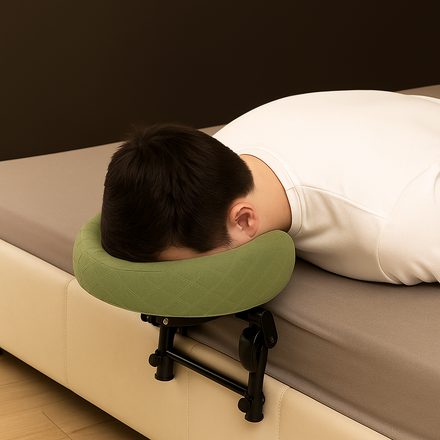 Bed-Mounted Ergonomic Home Massage Face Bracket