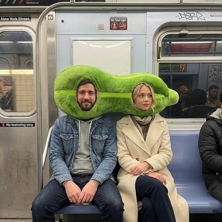 Silly Squash Couple Plush Head Pillow
