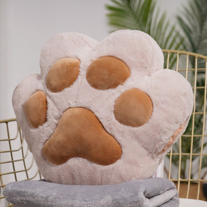 Fluffy Bear Paw Hand Warmer Pillow