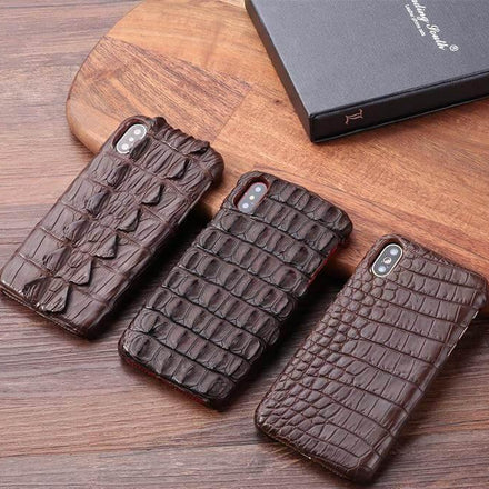 Luxury Natural Crocodile Skin Case for iPhone Models