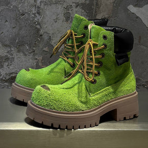 Mossy Green Anti-Slip Combat Boots
