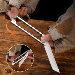 Steel Sharp Foldable Outdoor EDC Knife Tool