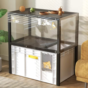 Hidden Cat Litter Box Furniture Cabinet