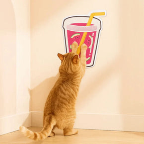 Cartoon Drink Shape Wall-Mounted Cat Scratching Board
