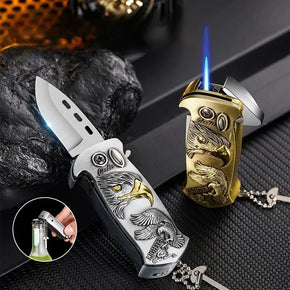 Outdoor Portable Metal Folding Knife Lighter