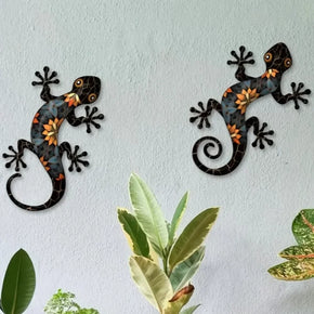 Artistic Mosaic Gecko Wall Decor