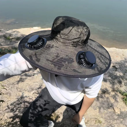 Cool Fast Super Wide Solar Fan Hat