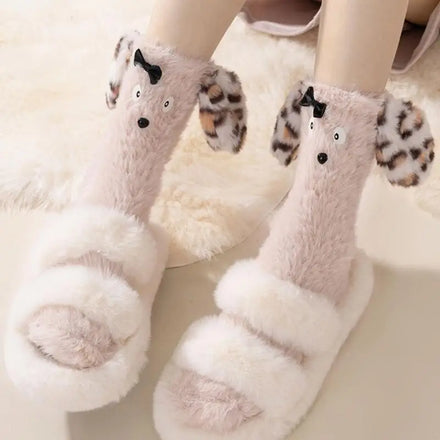 Soft Puppy Ears Fuzzy Warm Socks