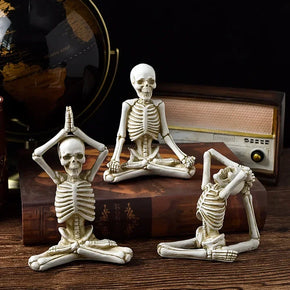 Yoga Master Skeleton Figurine