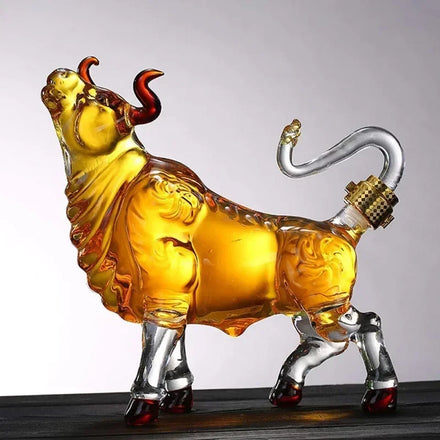 Artistic Bull Glass Decanter