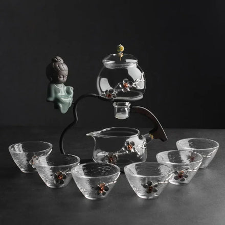 Calm Brew Zen Style Glass Traditonal Teapot