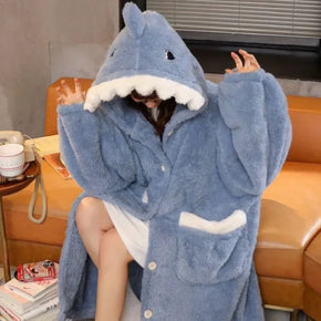 Shark Attack Plush Onesie Adult Blanket