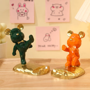 Mini Karate Bear Phone Stand