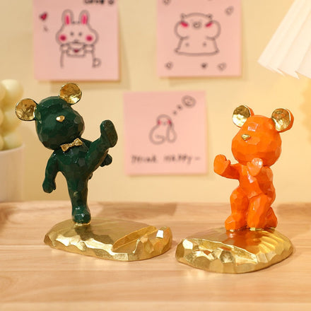 Mini Karate Bear Phone Stand