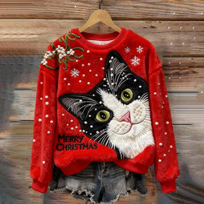 Christmas Village Plush Sweater