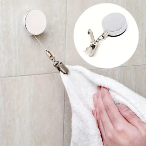SnapBack Self-Retracting Bathroom Towel Hook