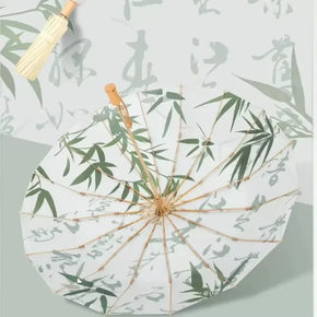 Handmade Bamboo Calligraphy Umbrella