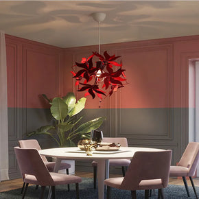 Elegant Retractable Bauhinia Blossom Pendant Light