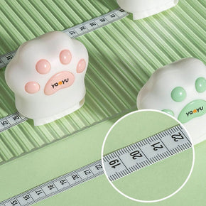 Cat Paw Double Scale Automatic Shrinking Tape Measure