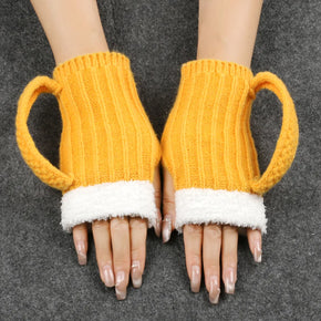 Bottoms Up Winter Fingerless Gloves