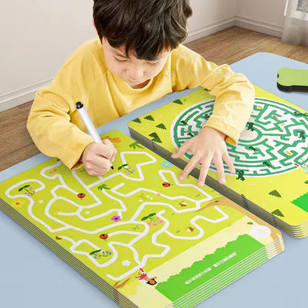 Kids Magical Reusable Maze Training Activity Book
