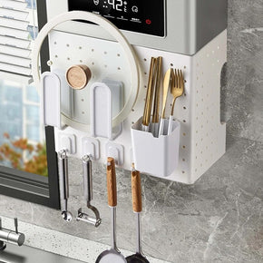 Kitchen Organizer Wall-Mounted Hole Board Storage Rack