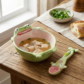 Frog Shape Ceramic Dining Bowl Set