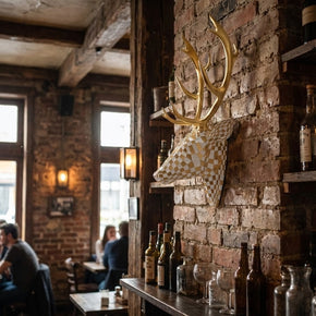Artistic Deer Head Sculptural Wall Decor