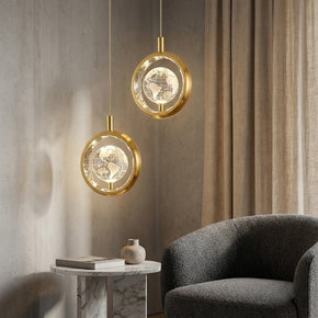 Nordic Crystal Halo Pendant Light