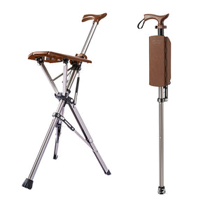 Elderly Foldable Walking Chair Stick