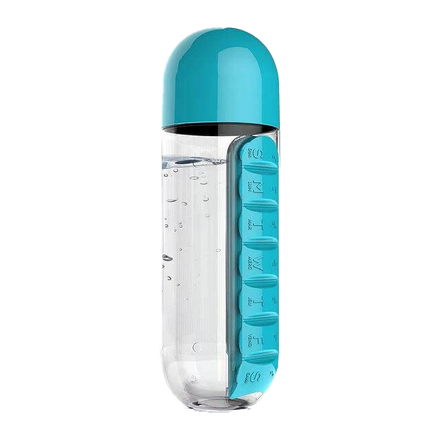 Water Bottle Daily Pill Organizer