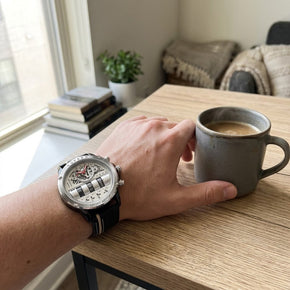 Time Capsule Rotating Calendar Engine Dial Watch