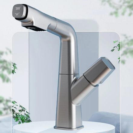 Futuristic Rotating European Pull Out Faucet