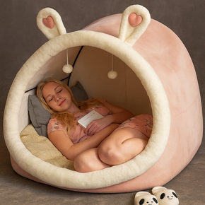 Rabbit Nest Comfy Plush Lazy House Tent