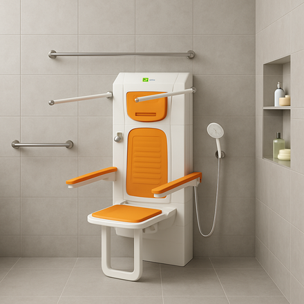 Assistive Bath Seating Multifunctional Foldable Elderly Shower Set