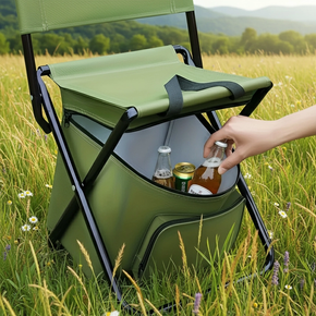 Built-in Cooling Bag Portable Folding Outdoor Stool