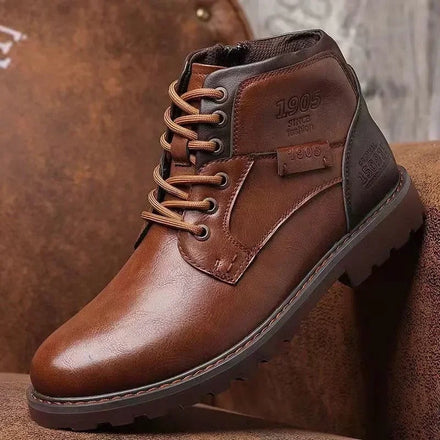 Fashion High-Cut Lace-up Vintage Style Men Winter Boots