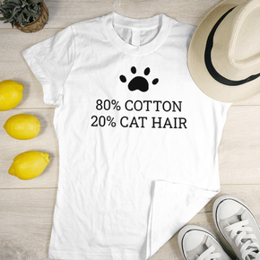 80% Cotton 20% Cat Hair Creative T-Shirt