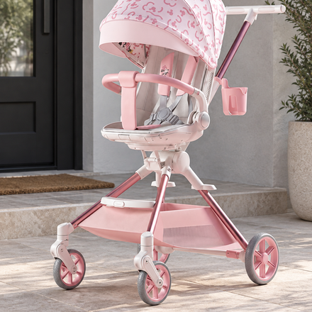 Pivot Path Rotating Seat Folding Baby Stroller