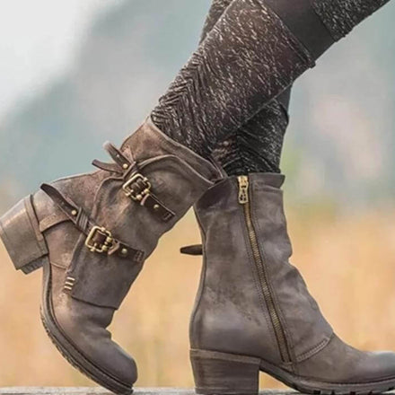 Punk Style Vintage Ankle Boots