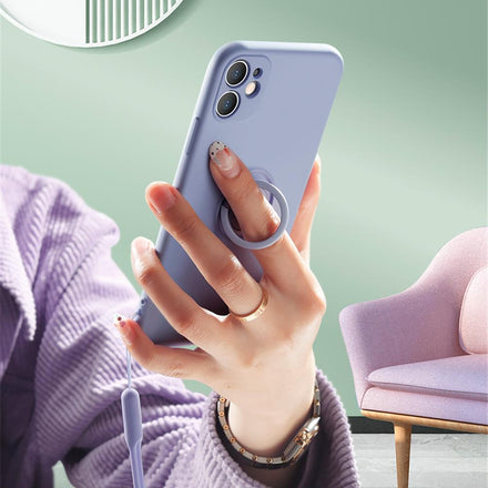 Soft Silicone Hand Strap Ring iPhone Cover