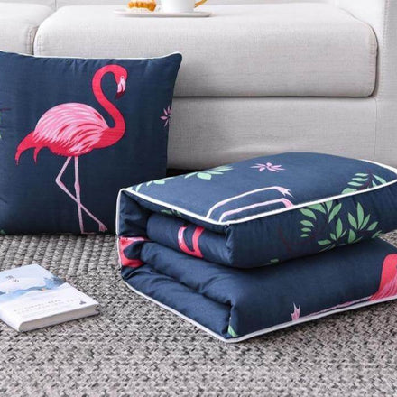 2In1 Colorful Cartoon Pillow Blanket
