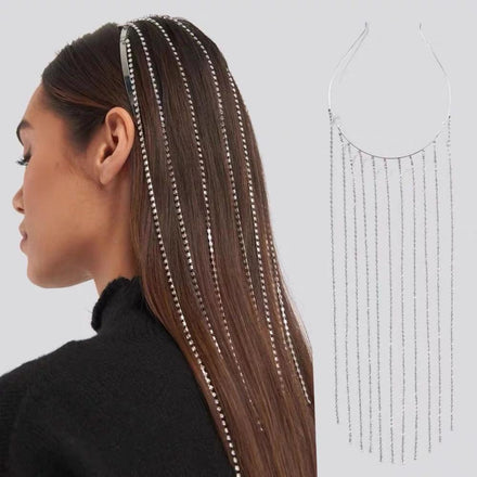 Rhinestone Full Crystal Headband Chain