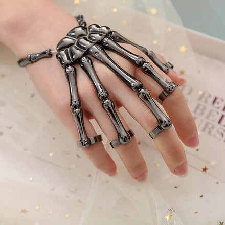 Skeleton Punk Halloween Finger Bracelet