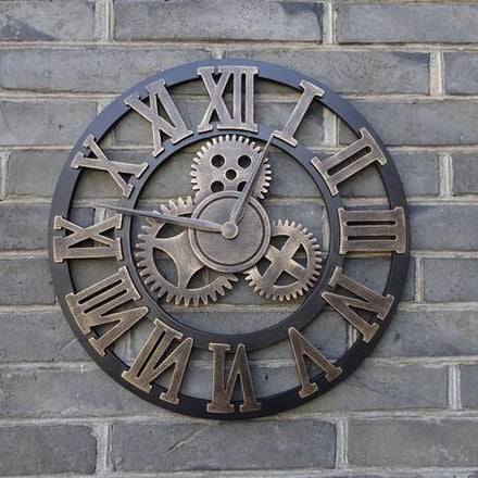 Handmade Oversized 3D Retro Decorative Wall Clock