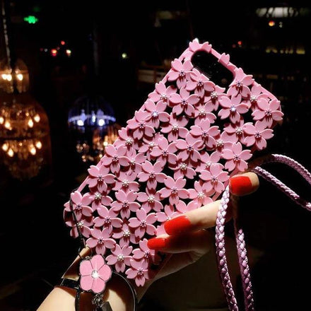 Cute Hollow Out Cherry Soft Silicone Case for iPhone Models
