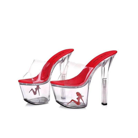 Transparent Crystal Platform High Heels